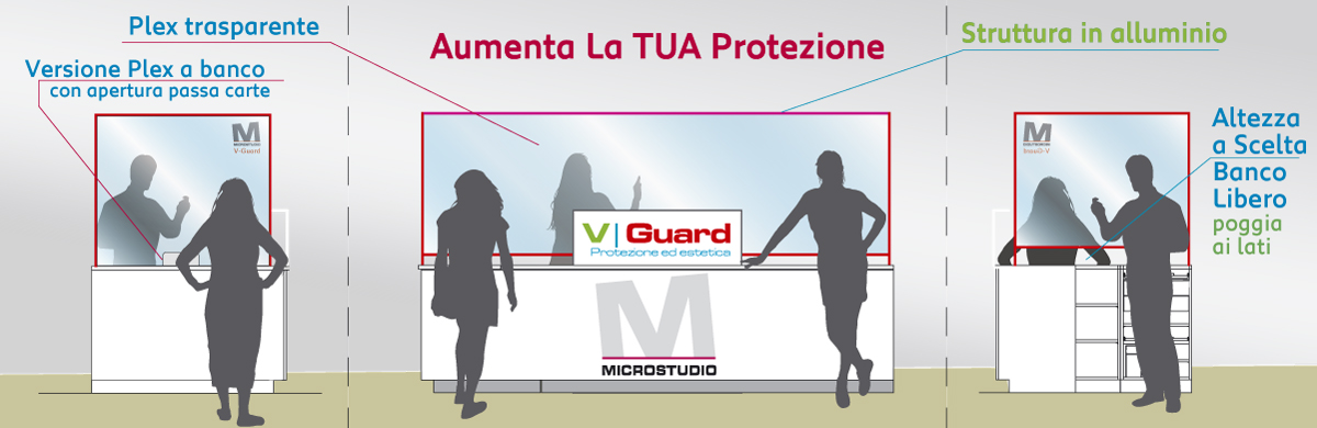 Virus Guard Protezione banco vendita "V|Guard Allu"